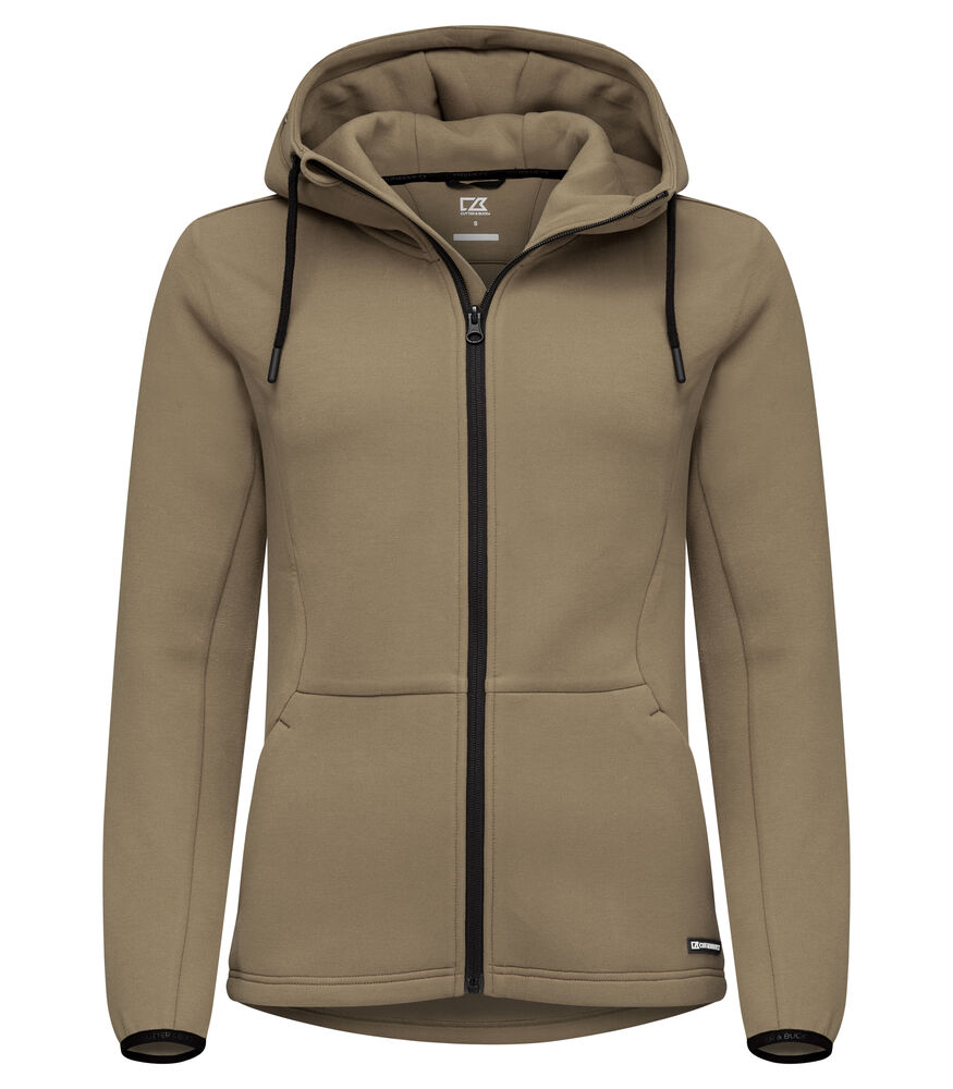 Cutter & Buck Pemberton Hood FZ Ladies Khaki